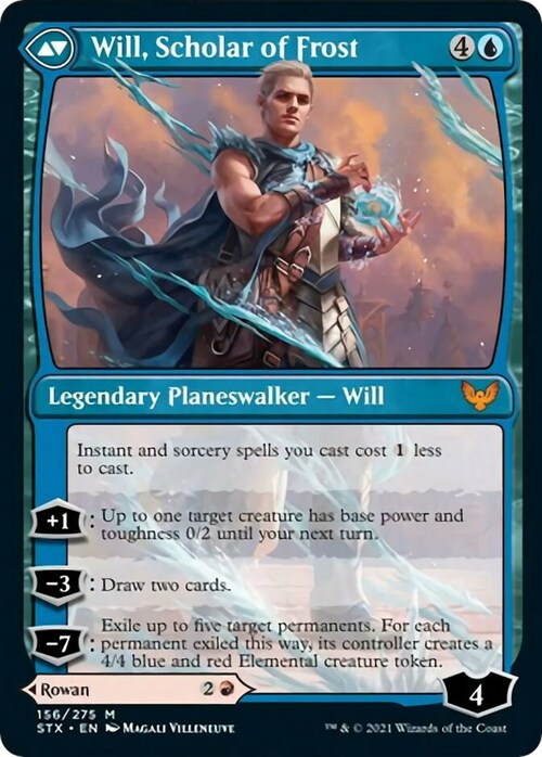 Rowan, Scholar of Sparks // Will, Scholar of Frost Card Back