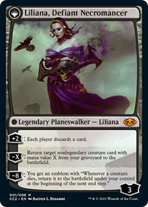 Liliana, Heretical Healer // Liliana, Defiant Necromancer Card Back