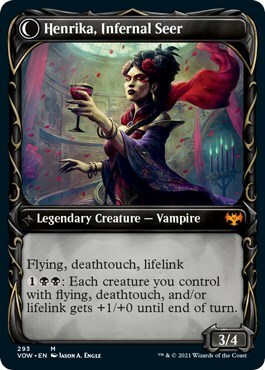 Henrika Domnathi // Henrika, Infernal Seer Card Back