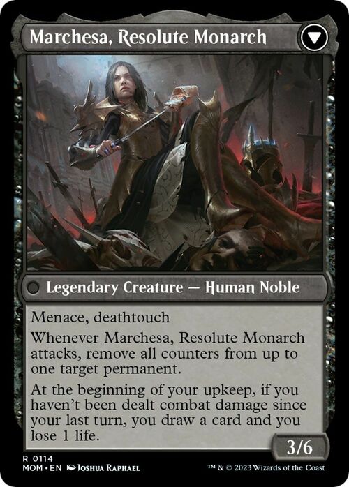 Invasion of Fiora // Marchesa, Resolute Monarch Card Back