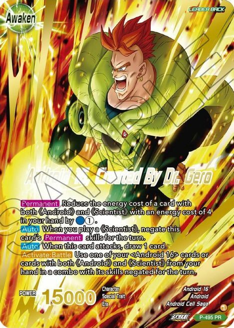 Android 16 // Android 16, Created By Dr, Gero Card Back