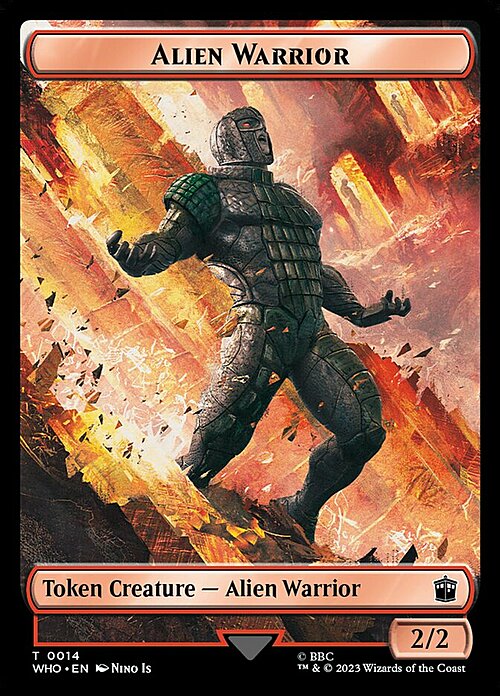 Alien Rhino // Alien Warrior Card Back