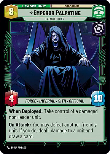 Imperatore Palpatine, Regnante Galattico Card Back