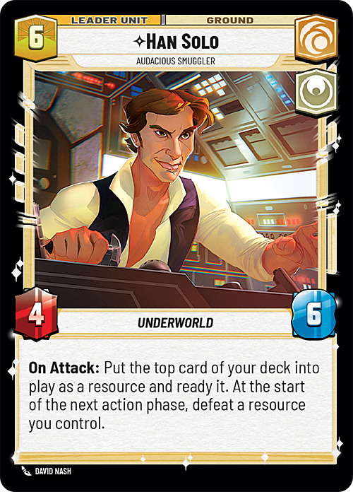 Han Solo, Contrabbandiere Audace Card Back