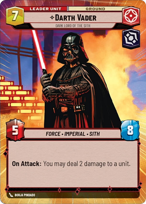 Darth Vader, Signore Oscuro Dei Sith Card Back