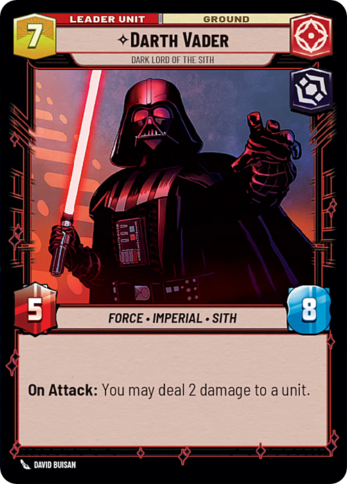 Darth Vader - Dark Lord of the Sith Card Back