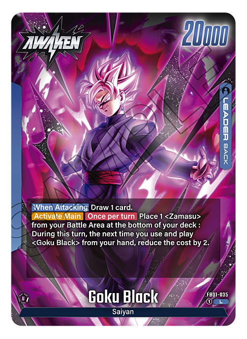 Goku Black Card Back