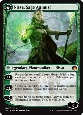 Nissa, Veggente di Boscovasto // Nissa, Saggia Animista Card Back