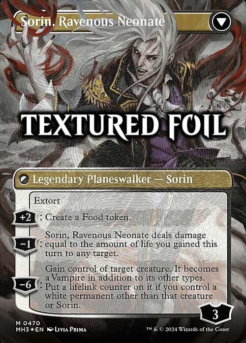 Sorin of House Markov // Sorin, Ravenous Neonate Card Back