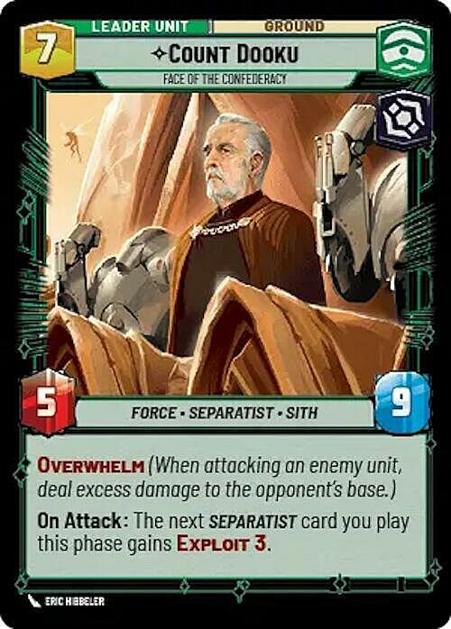 Count Dooku - Face of the Confederacy Card Back