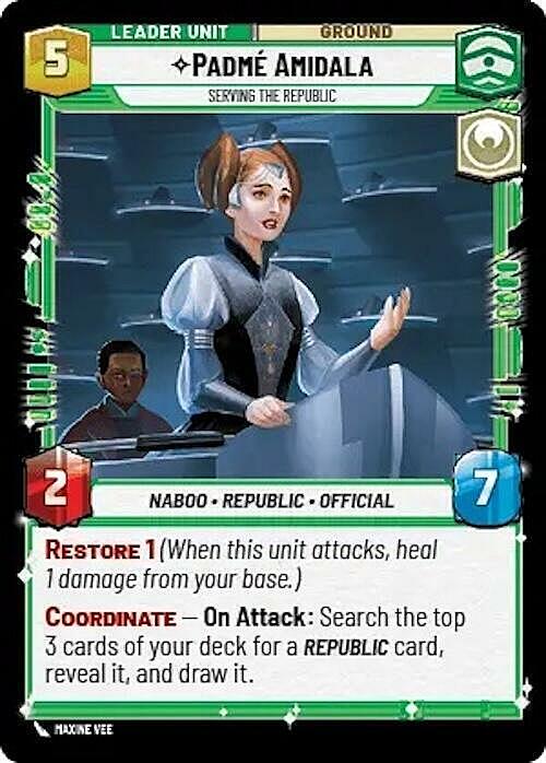 Padmé Amidala - Serving the Republic Card Back