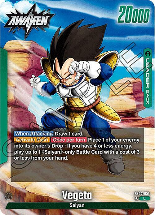 Vegeta Card Back