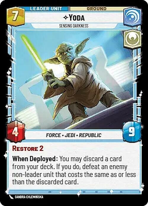 Yoda, Percepisce L'Oscurità Card Back