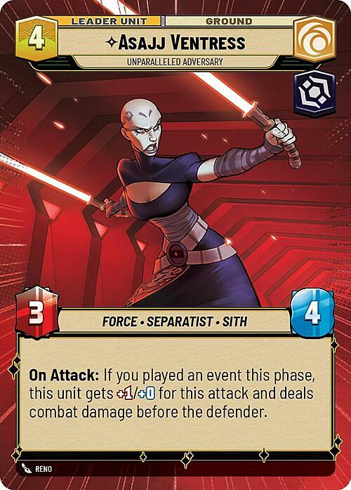 Asajj Ventress, Una adversaria incomparable Parte Posterior