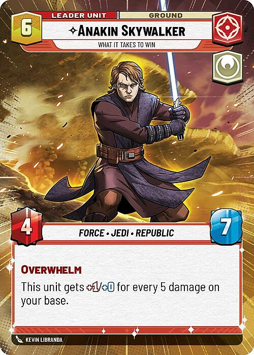 Anakin Skywalker, Ciò Che Occorre Per Vincere Card Back