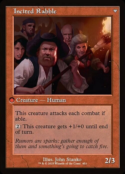 Town Gossipmonger // Incited Rabble Card Back