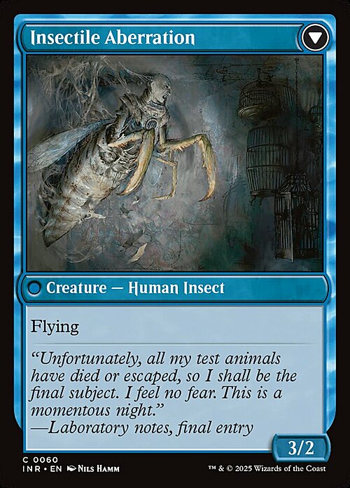 Delver of Secrets // Insectile Aberration Card Back