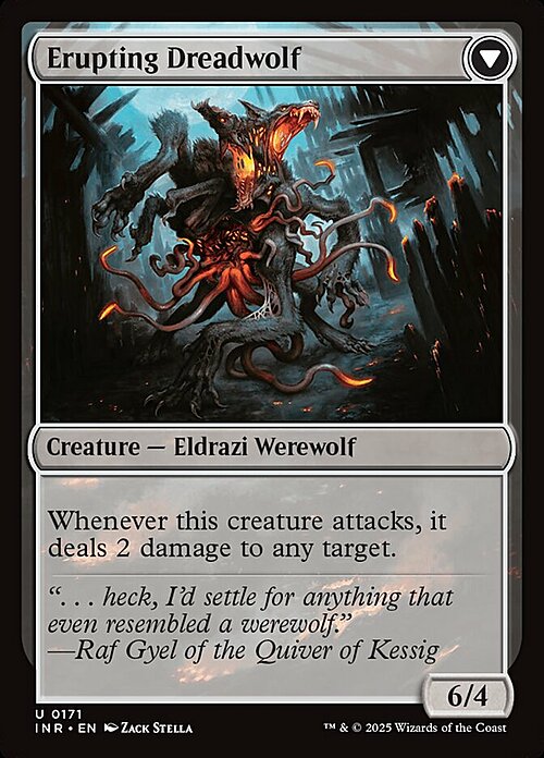 Smoldering Werewolf // Erupting Dreadwolf Card Back