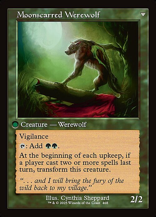 Scorned Villager // Moonscarred Werewolf Card Back