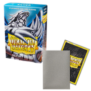 60 Small Dragon Shield Sleeves - Matte Silver