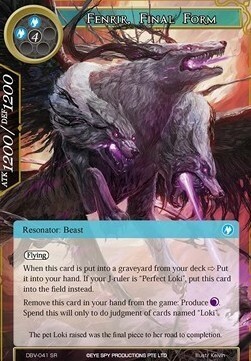 Fenrir, Final Form Card Front