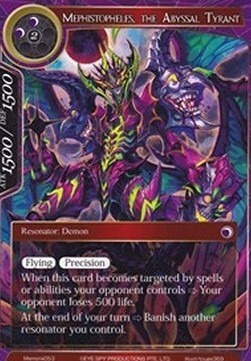 Mephistopheles, the Abyssal Tyrant Card Front