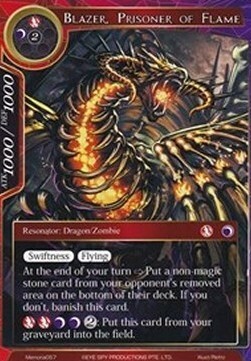 Blazer, Prisoner of Flame Card Front