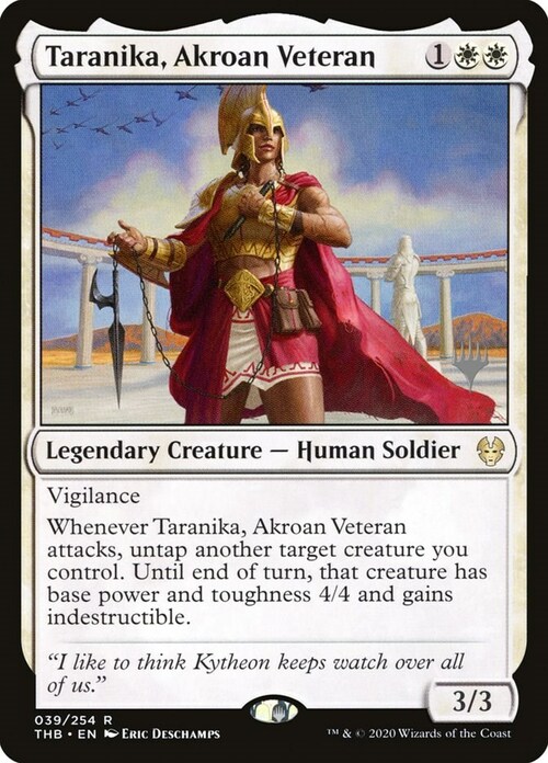 Taranika, Akroan Veteran Card Front