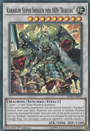 Karakuri Super Shogun mdl 00N "Bureibu" Card Front