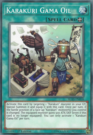 Karakuri Gama Oil Card Front