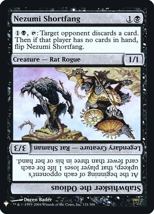 Nezumi Shortfang // Stabwhisker the Odious Card Front