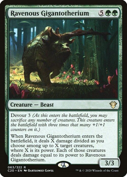 Ravenous Gigantotherium Card Front