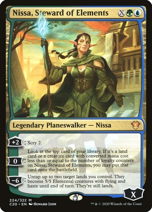 Nissa, Steward of Elements Card Front