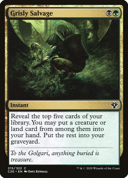 Grisly Salvage Card Front