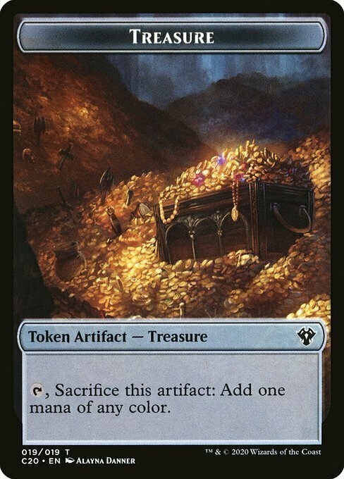 Treasure // Saproling Card Front