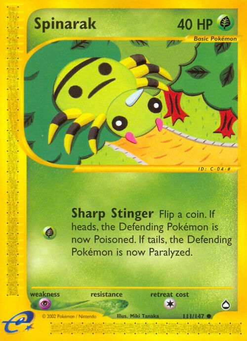 Spinarak Card Front