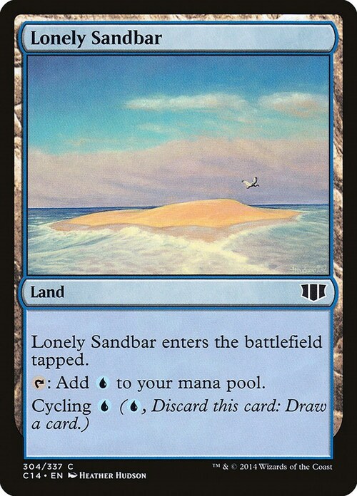 Lonely Sandbar Card Front