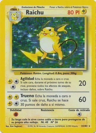 Raichu Card Front