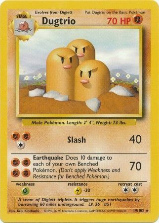 Dugtrio Card Front