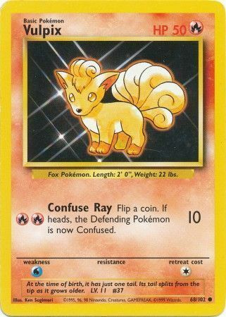 Vulpix Card Front