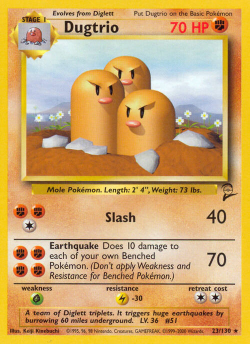 Dugtrio Card Front