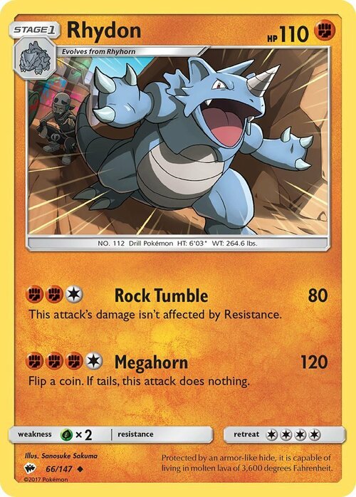 Rhydon Card Front