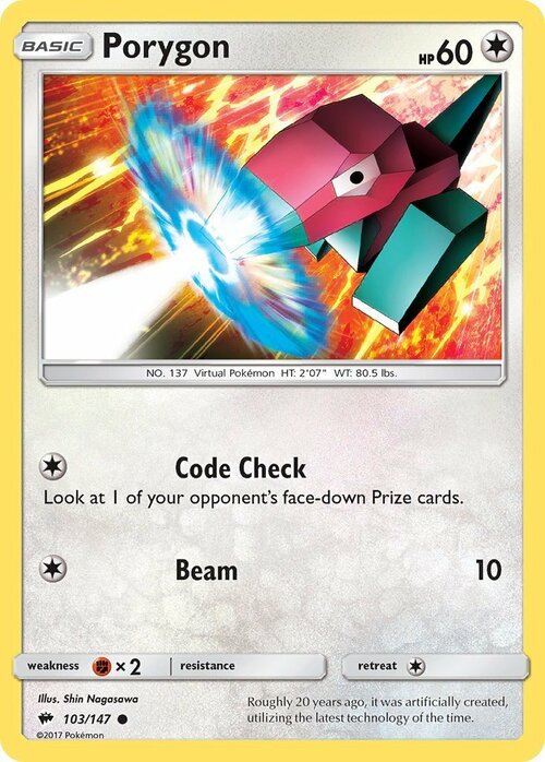 Porygon Card Front