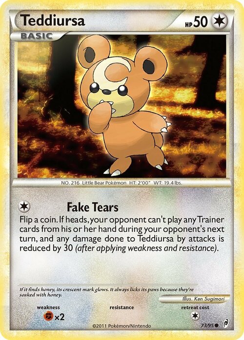 Teddiursa Card Front