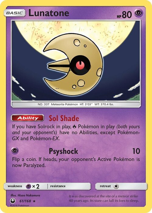 Lunatone Card Front