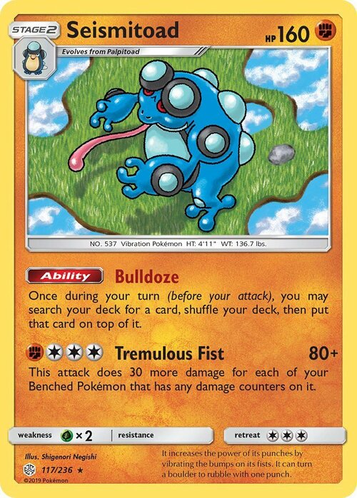 Seismitoad Card Front