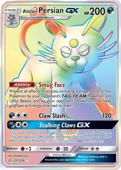 Alolan Persian GX Card Front