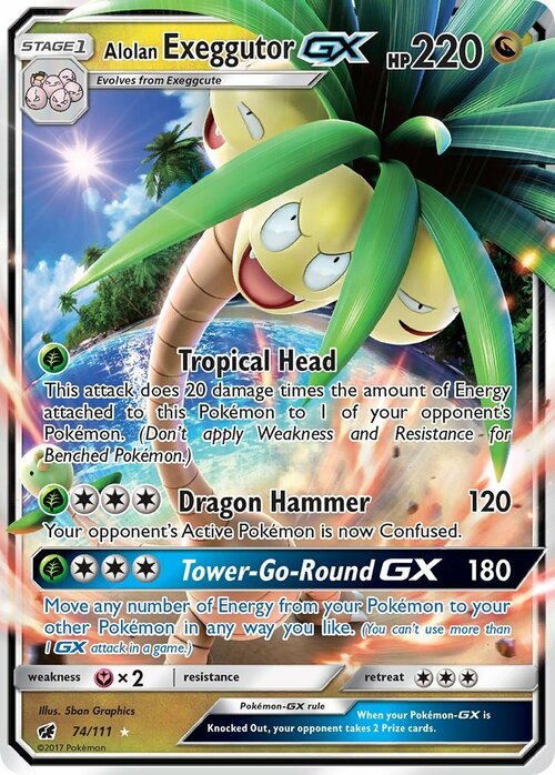 Alolan Exeggutor GX Card Front