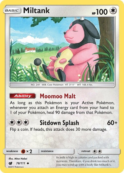 Miltank Card Front