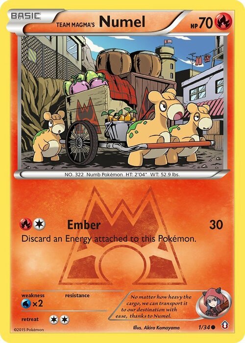 Team Magma's Numel Card Front